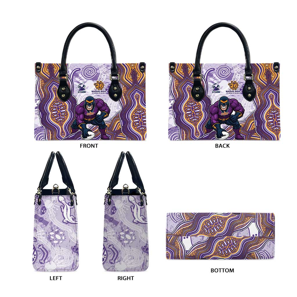 Melbourne Storm NAIDOC Week 2026 Leather Bag First Nations of Australia Aboriginal Mascot Rugby