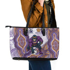 Melbourne Storm NAIDOC Week 2026 Leather Tote Bag First Nations of Australia Aboriginal Mascot Rugby