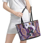 Melbourne Storm NAIDOC Week 2026 Leather Tote Bag First Nations of Australia Aboriginal Mascot Rugby