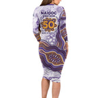 Melbourne Storm NAIDOC Week 2026 Long Sleeve Bodycon Dress First Nations of Australia Aboriginal Mascot Rugby