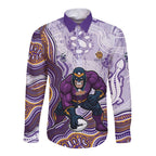 Melbourne Storm NAIDOC Week 2026 Long Sleeve Button Shirt First Nations of Australia Aboriginal Mascot Rugby