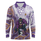 Melbourne Storm NAIDOC Week 2026 Long Sleeve Polo Shirt First Nations of Australia Aboriginal Mascot Rugby