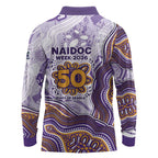 Melbourne Storm NAIDOC Week 2026 Long Sleeve Polo Shirt First Nations of Australia Aboriginal Mascot Rugby