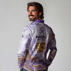 Melbourne Storm NAIDOC Week 2026 Long Sleeve Polo Shirt First Nations of Australia Aboriginal Mascot Rugby