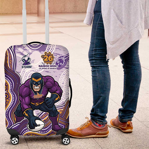 Melbourne Storm NAIDOC Week 2026 Luggage Cover First Nations of Australia Aboriginal Mascot Rugby