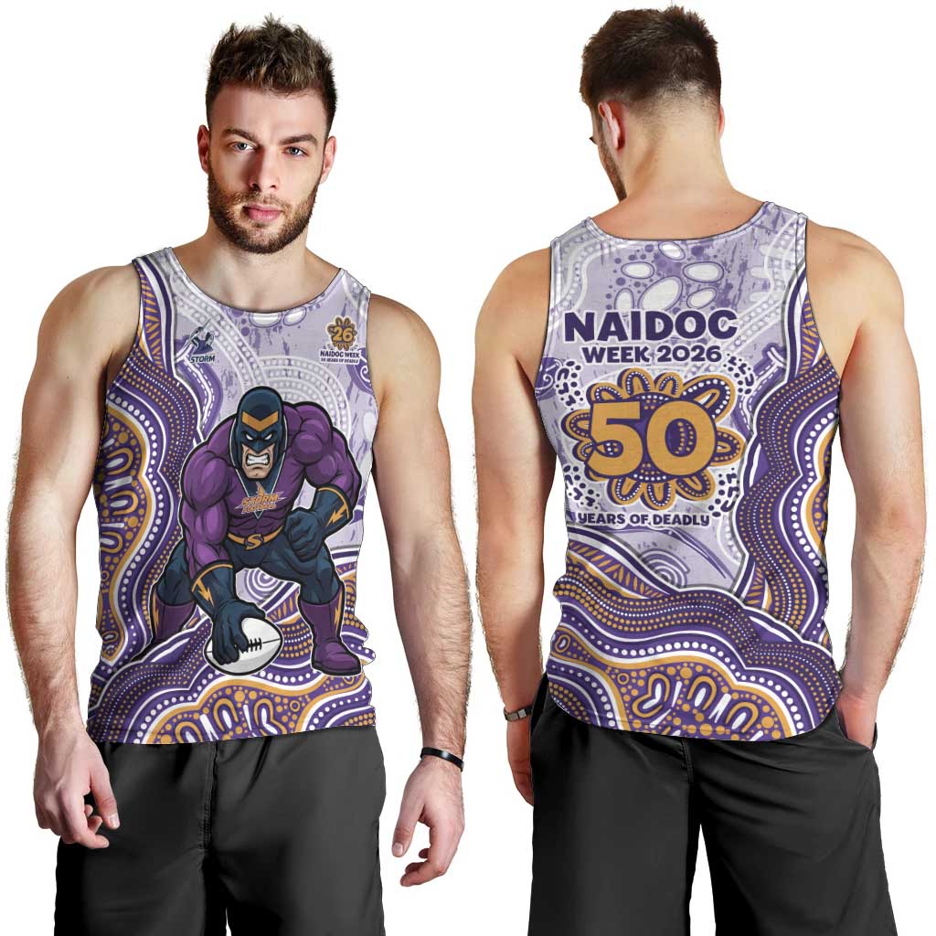 Melbourne Storm NAIDOC Week 2026 Men Tank Top First Nations of Australia Aboriginal Mascot Rugby