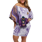 Melbourne Storm NAIDOC Week 2026 Off Shoulder Short Dress First Nations of Australia Aboriginal Mascot Rugby