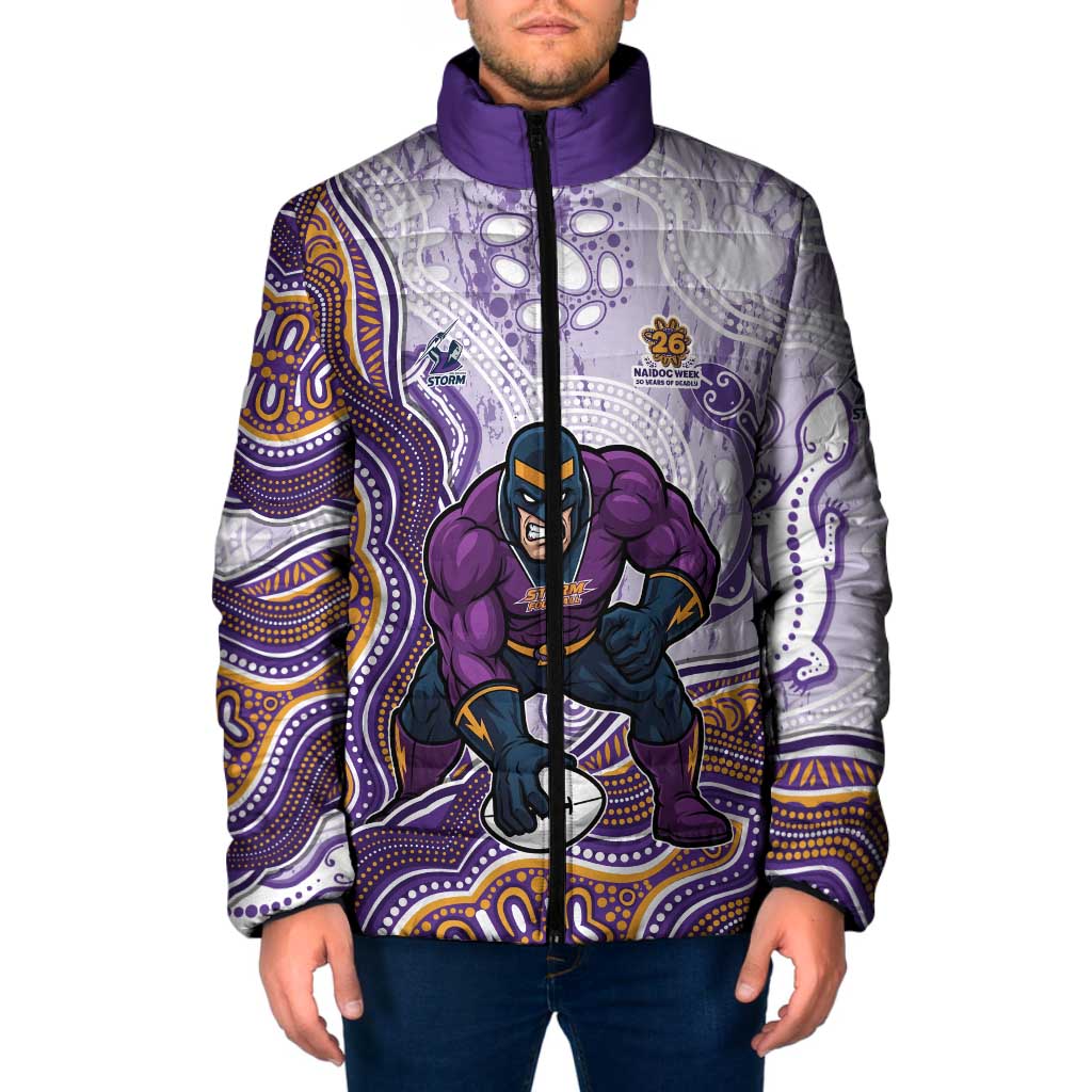 Melbourne Storm NAIDOC Week 2026 Padded Jacket First Nations of Australia Aboriginal Mascot Rugby