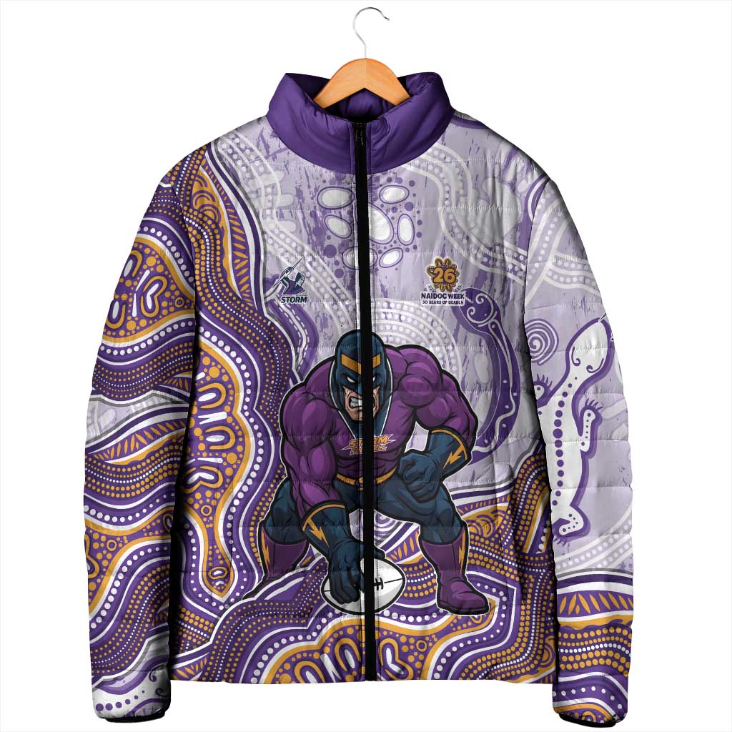 Melbourne Storm NAIDOC Week 2026 Padded Jacket First Nations of Australia Aboriginal Mascot Rugby