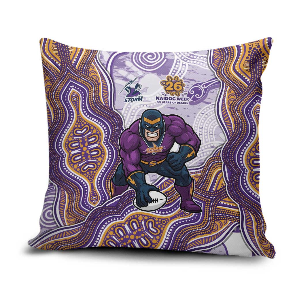 Melbourne Storm NAIDOC Week 2026 Pillow Cover First Nations of Australia Aboriginal Mascot Rugby