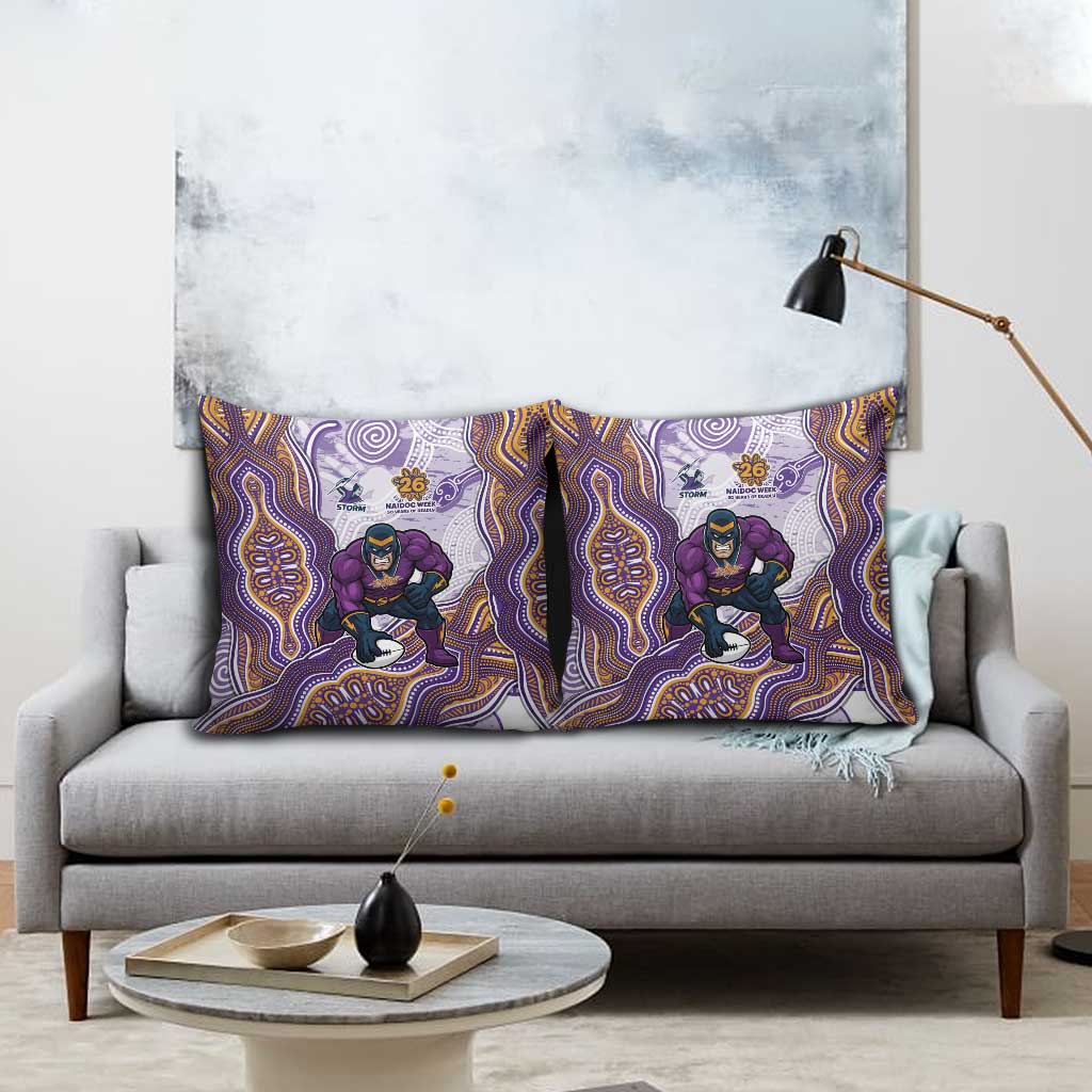 Melbourne Storm NAIDOC Week 2026 Pillow Cover First Nations of Australia Aboriginal Mascot Rugby