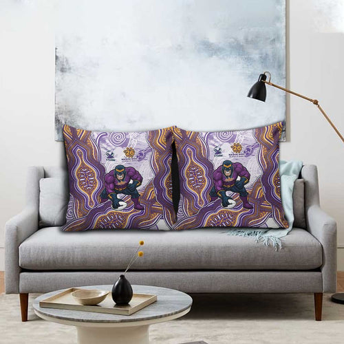 Melbourne Storm NAIDOC Week 2026 Pillow Cover First Nations of Australia Aboriginal Mascot Rugby