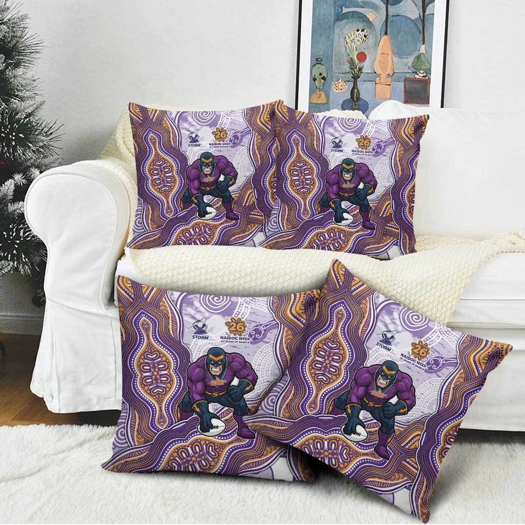 Melbourne Storm NAIDOC Week 2026 Pillow Cover First Nations of Australia Aboriginal Mascot Rugby
