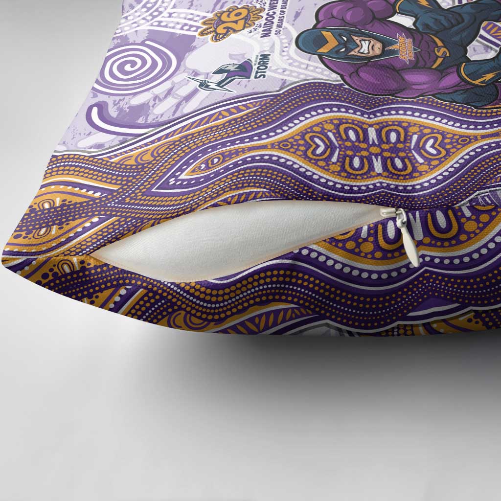 Melbourne Storm NAIDOC Week 2026 Pillow Cover First Nations of Australia Aboriginal Mascot Rugby