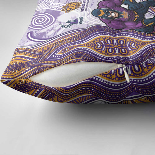Melbourne Storm NAIDOC Week 2026 Pillow Cover First Nations of Australia Aboriginal Mascot Rugby