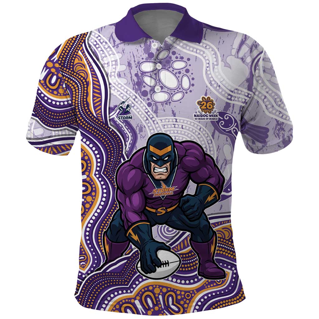 Melbourne Storm NAIDOC Week 2026 Polo Shirt First Nations of Australia Aboriginal Mascot Rugby