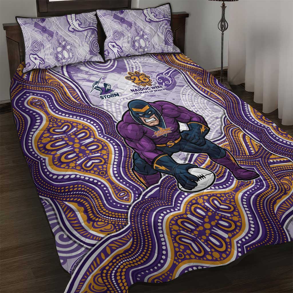 Melbourne Storm NAIDOC Week 2026 Quilt Bed Set First Nations of Australia Aboriginal Mascot Rugby