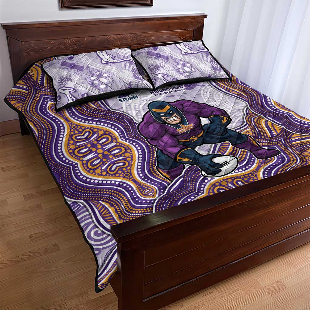 Melbourne Storm NAIDOC Week 2026 Quilt Bed Set First Nations of Australia Aboriginal Mascot Rugby