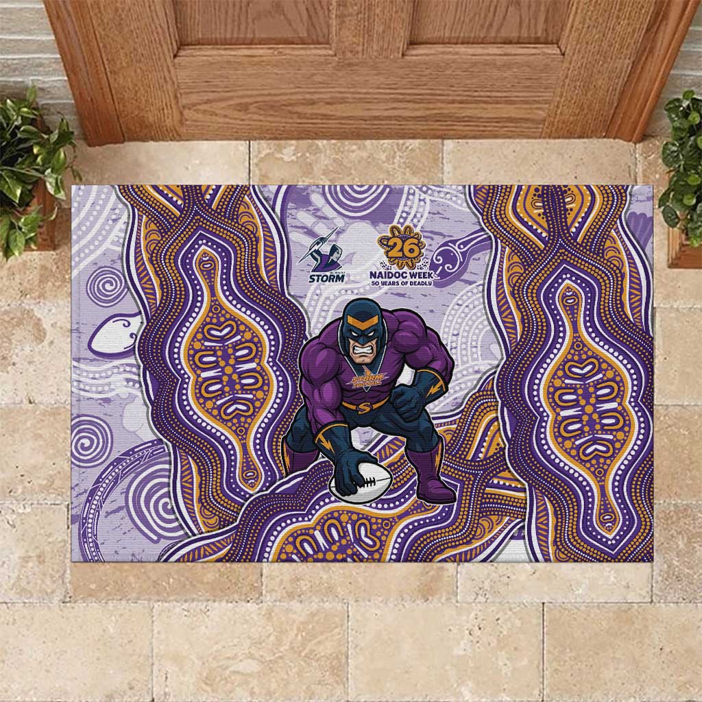 Melbourne Storm NAIDOC Week 2026 Rubber Doormat First Nations of Australia Aboriginal Mascot Rugby