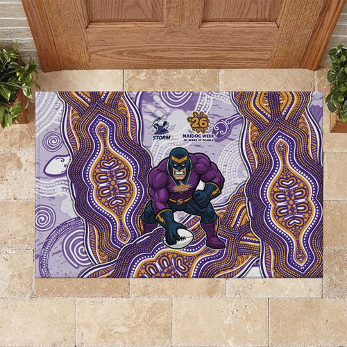 Melbourne Storm NAIDOC Week 2026 Rubber Doormat First Nations of Australia Aboriginal Mascot Rugby