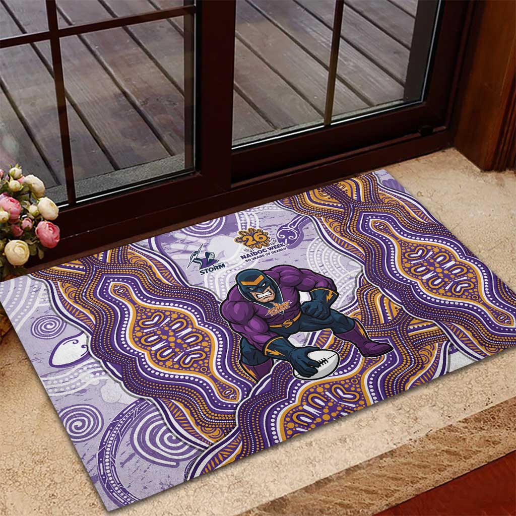 Melbourne Storm NAIDOC Week 2026 Rubber Doormat First Nations of Australia Aboriginal Mascot Rugby