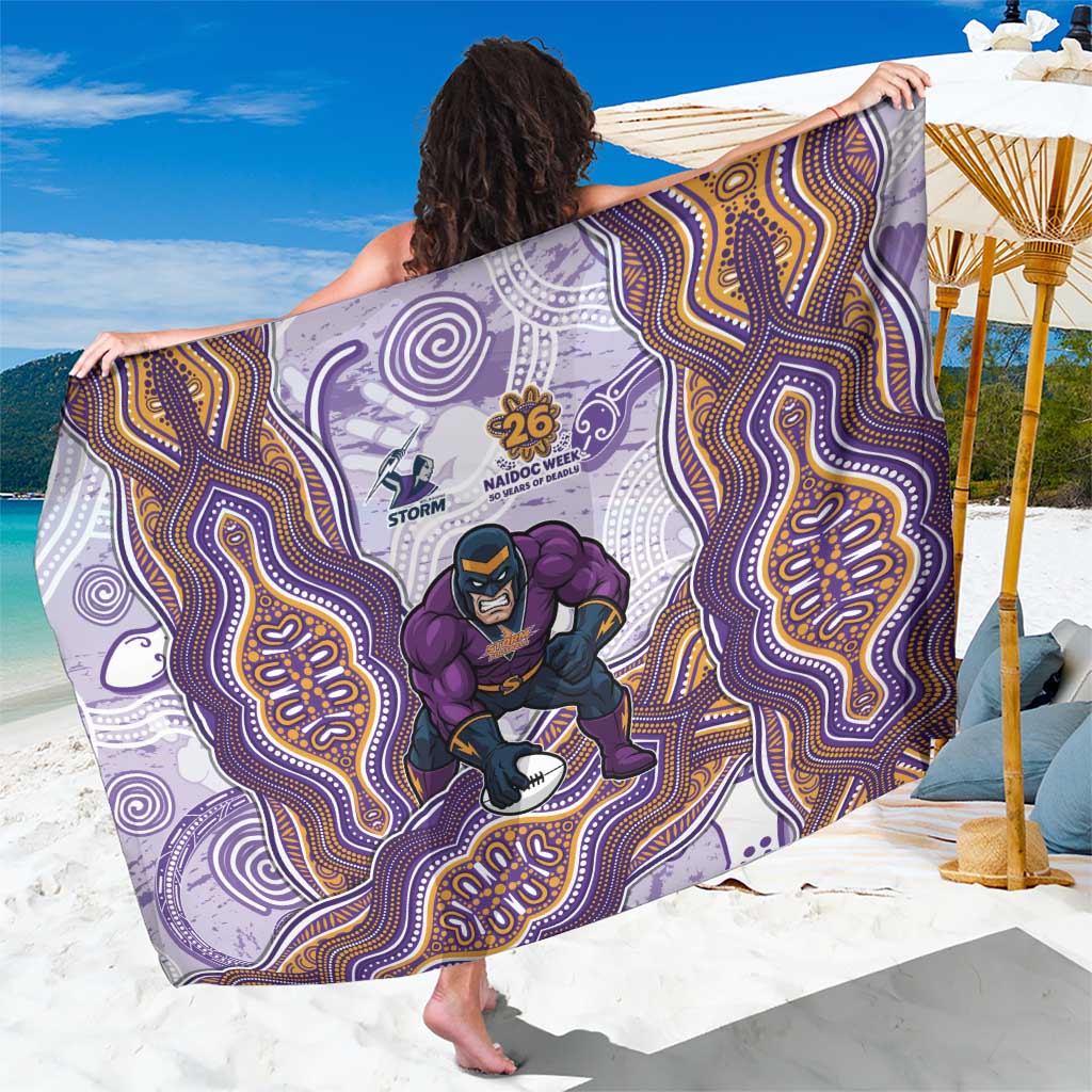 Melbourne Storm NAIDOC Week 2026 Sarong First Nations of Australia Aboriginal Mascot Rugby