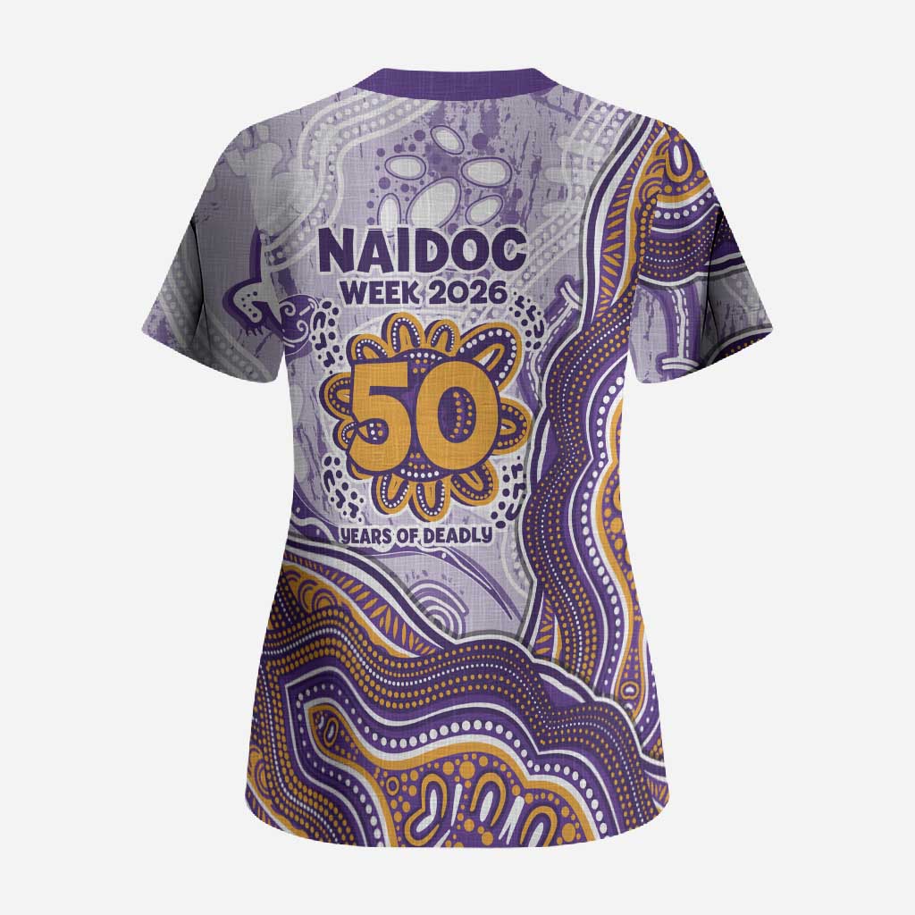 Melbourne Storm NAIDOC Week 2026 Scrub Top First Nations of Australia Aboriginal Mascot Rugby