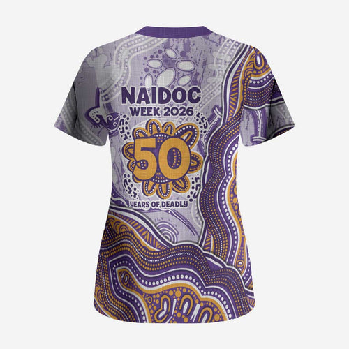 Melbourne Storm NAIDOC Week 2026 Scrub Top First Nations of Australia Aboriginal Mascot Rugby