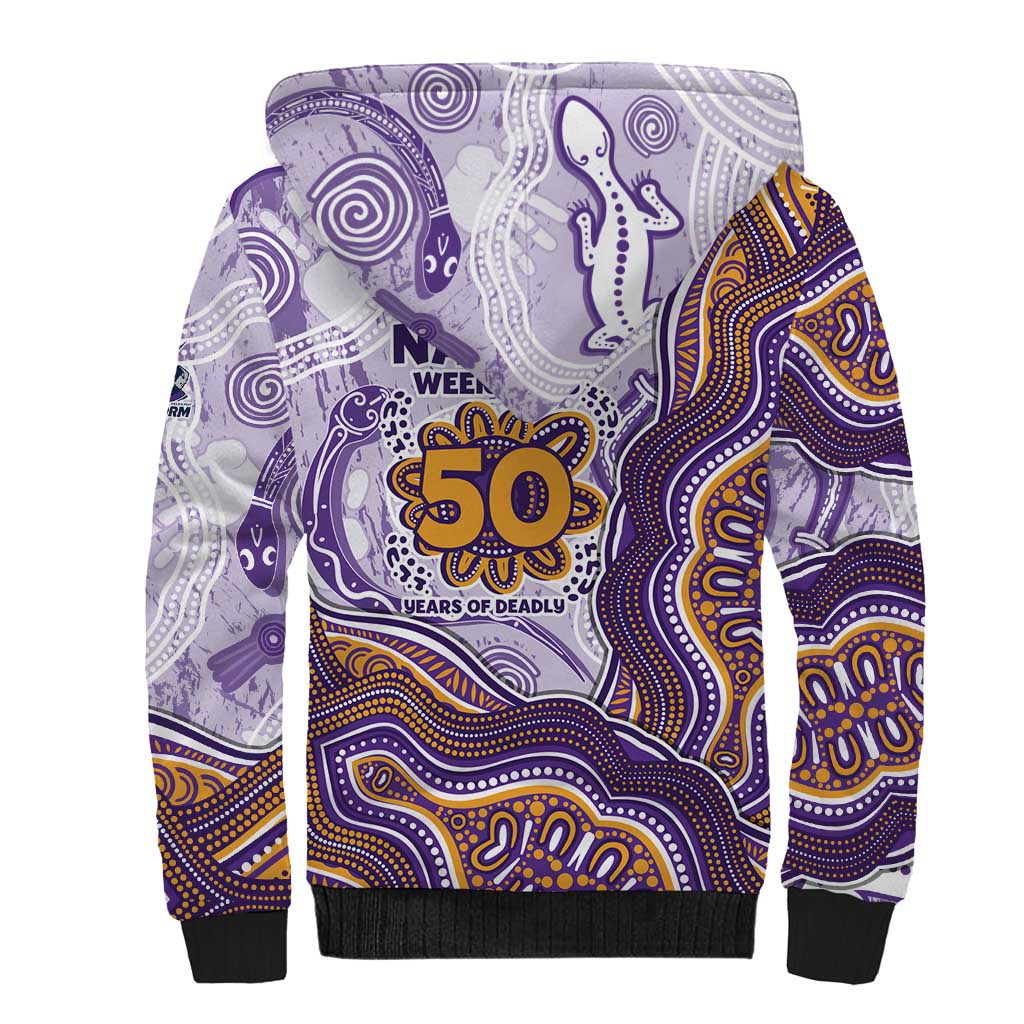 Melbourne Storm NAIDOC Week 2026 Sherpa Hoodie First Nations of Australia Aboriginal Mascot Rugby