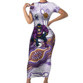 Melbourne Storm NAIDOC Week 2026 Short Sleeve Bodycon Dress First Nations of Australia Aboriginal Mascot Rugby