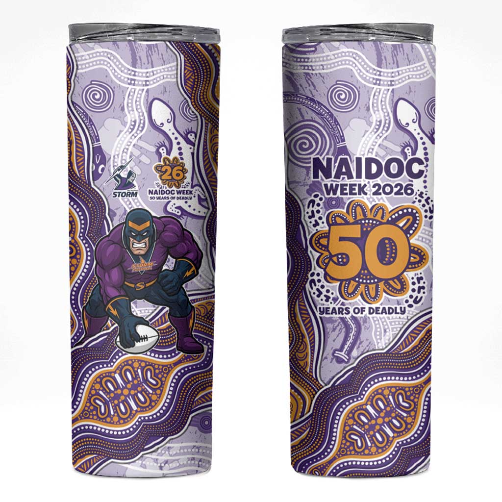 Melbourne Storm NAIDOC Week 2026 Skinny Tumbler First Nations of Australia Aboriginal Mascot Rugby