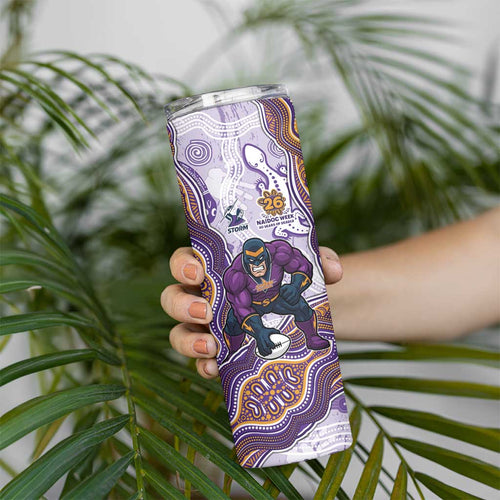 Melbourne Storm NAIDOC Week 2026 Skinny Tumbler First Nations of Australia Aboriginal Mascot Rugby
