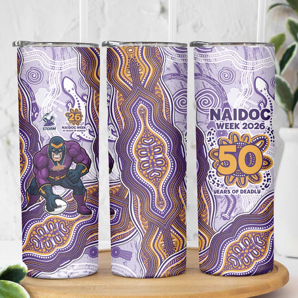 Melbourne Storm NAIDOC Week 2026 Skinny Tumbler First Nations of Australia Aboriginal Mascot Rugby