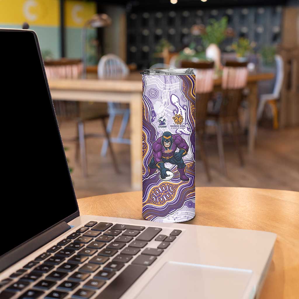 Melbourne Storm NAIDOC Week 2026 Skinny Tumbler First Nations of Australia Aboriginal Mascot Rugby