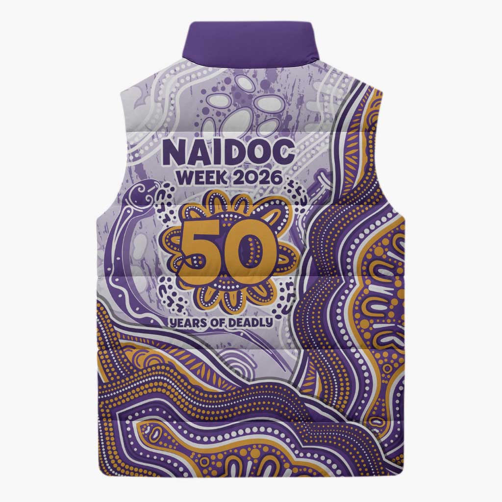 Melbourne Storm NAIDOC Week 2026 Sleeveless Puffer Jacket First Nations of Australia Aboriginal Mascot Rugby