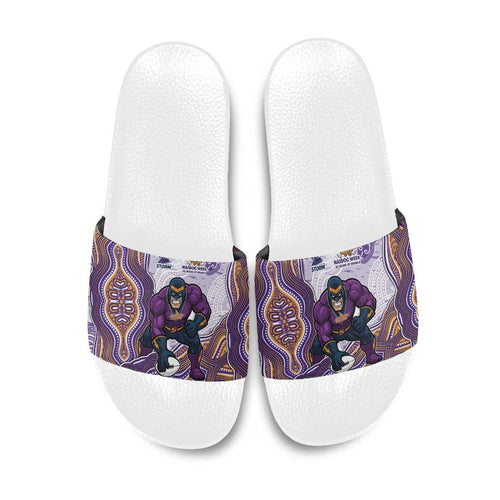 Melbourne Storm NAIDOC Week 2026 Slide Sandals First Nations of Australia Aboriginal Mascot Rugby
