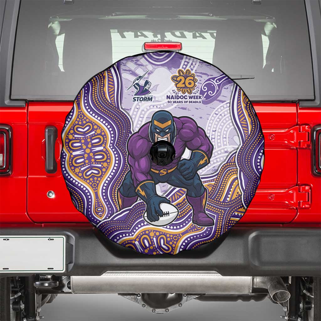 Melbourne Storm NAIDOC Week 2026 Spare Tire Cover First Nations of Australia Aboriginal Mascot Rugby