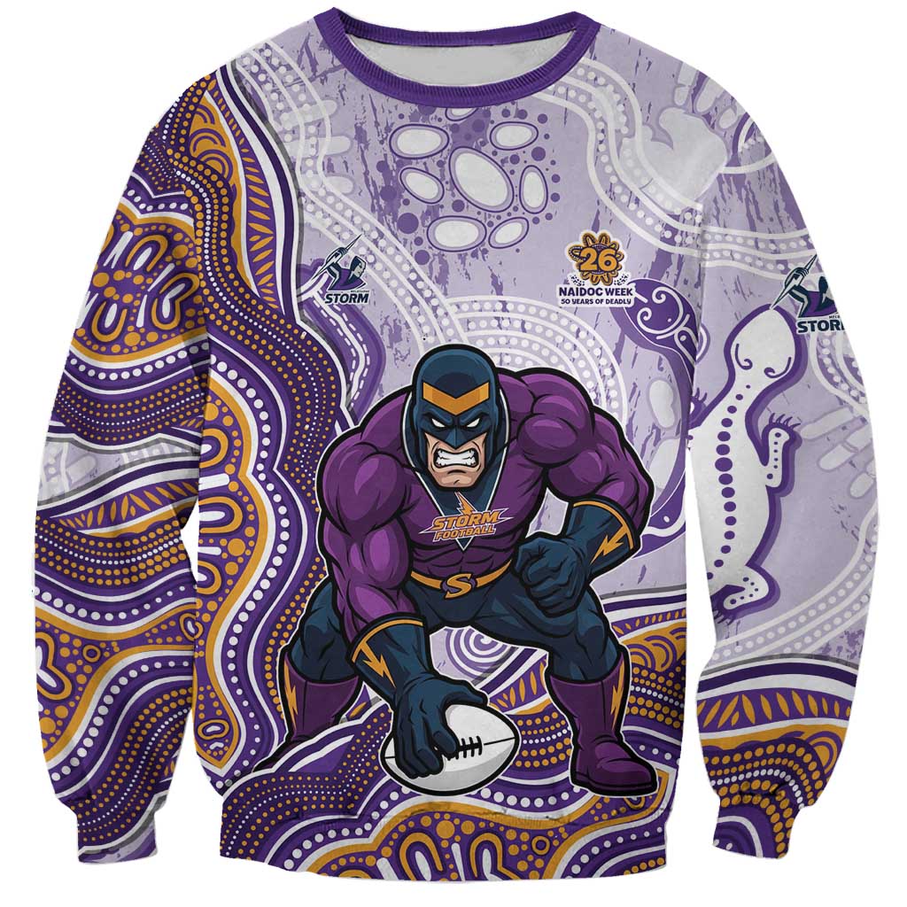 Melbourne Storm NAIDOC Week 2026 Sweatshirt First Nations of Australia Aboriginal Mascot Rugby