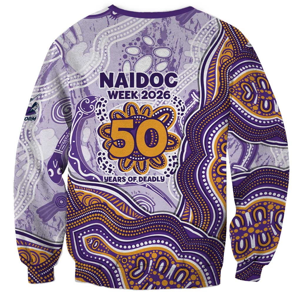 Melbourne Storm NAIDOC Week 2026 Sweatshirt First Nations of Australia Aboriginal Mascot Rugby