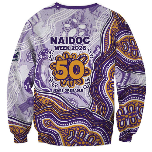 Melbourne Storm NAIDOC Week 2026 Sweatshirt First Nations of Australia Aboriginal Mascot Rugby