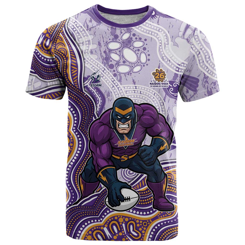 Melbourne Storm NAIDOC Week 2026 T Shirt First Nations of Australia Aboriginal Mascot Rugby