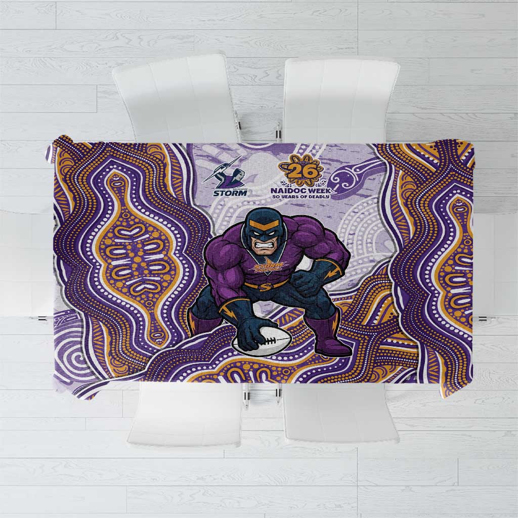 Melbourne Storm NAIDOC Week 2026 Tablecloth First Nations of Australia Aboriginal Mascot Rugby