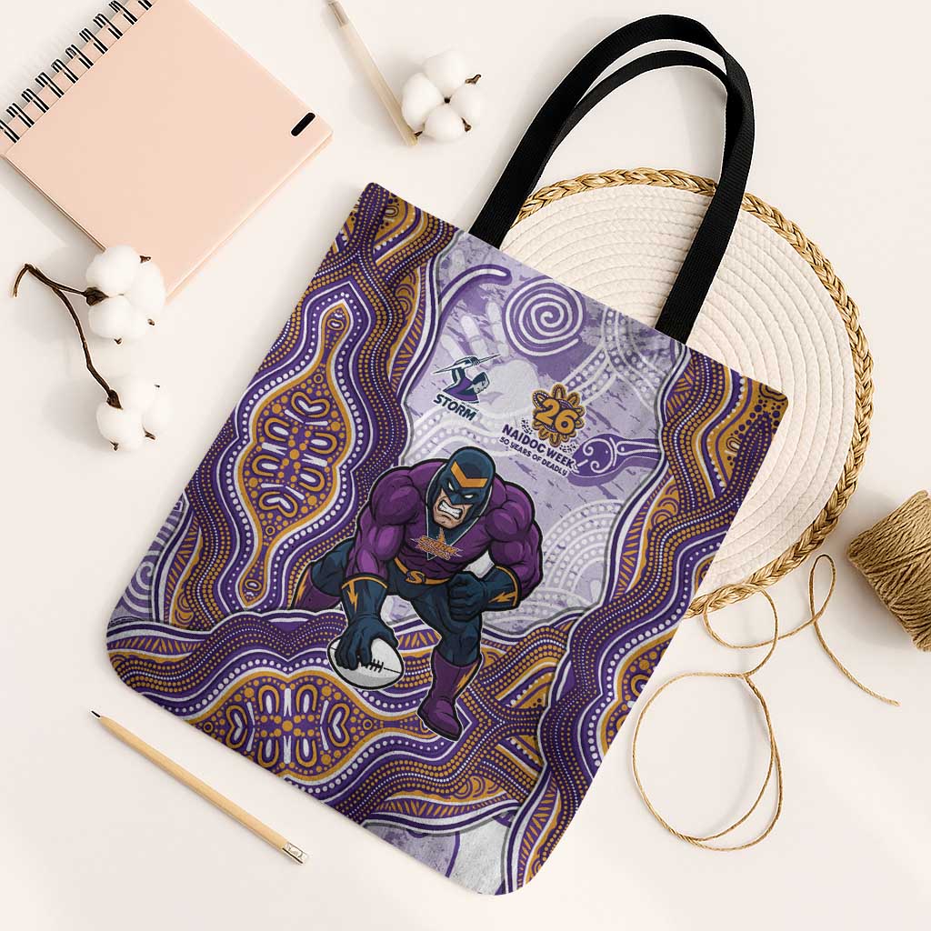 Melbourne Storm NAIDOC Week 2026 Tote Bag First Nations of Australia Aboriginal Mascot Rugby