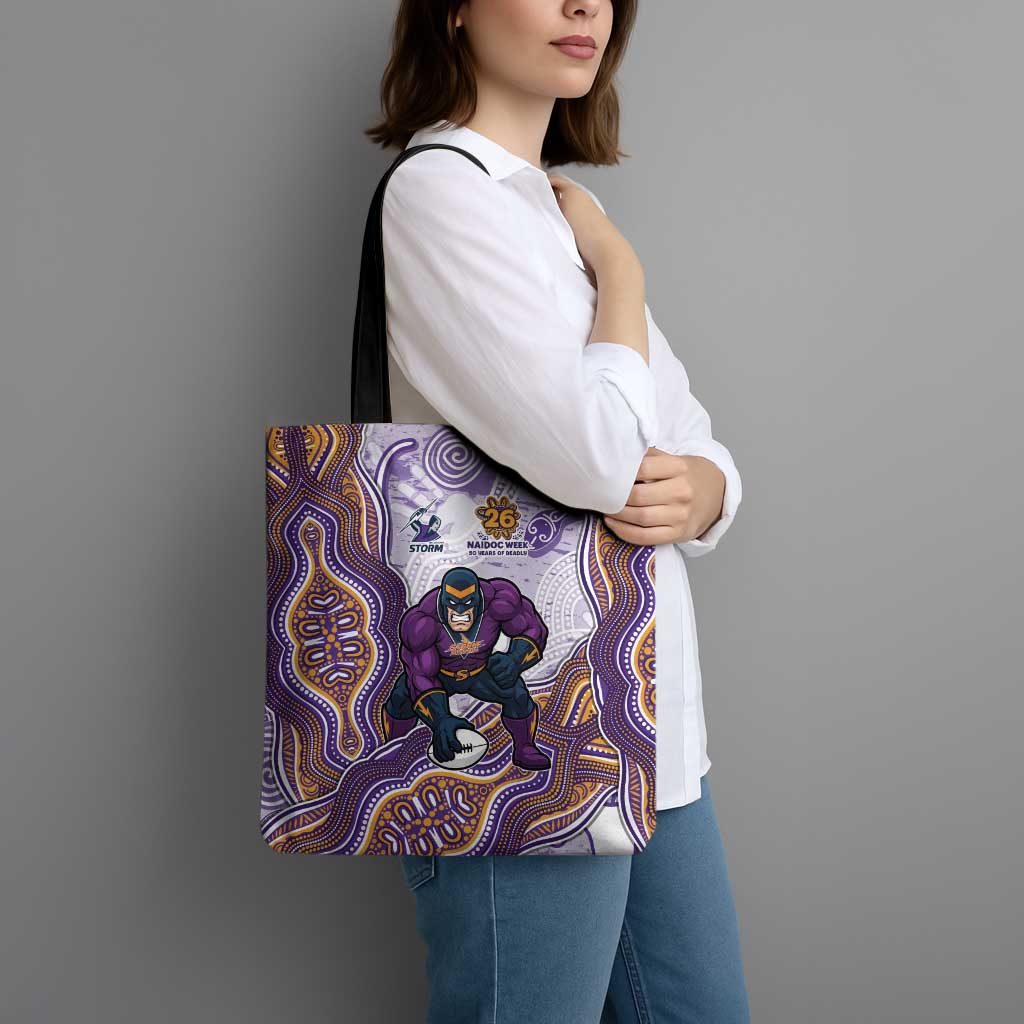 Melbourne Storm NAIDOC Week 2026 Tote Bag First Nations of Australia Aboriginal Mascot Rugby