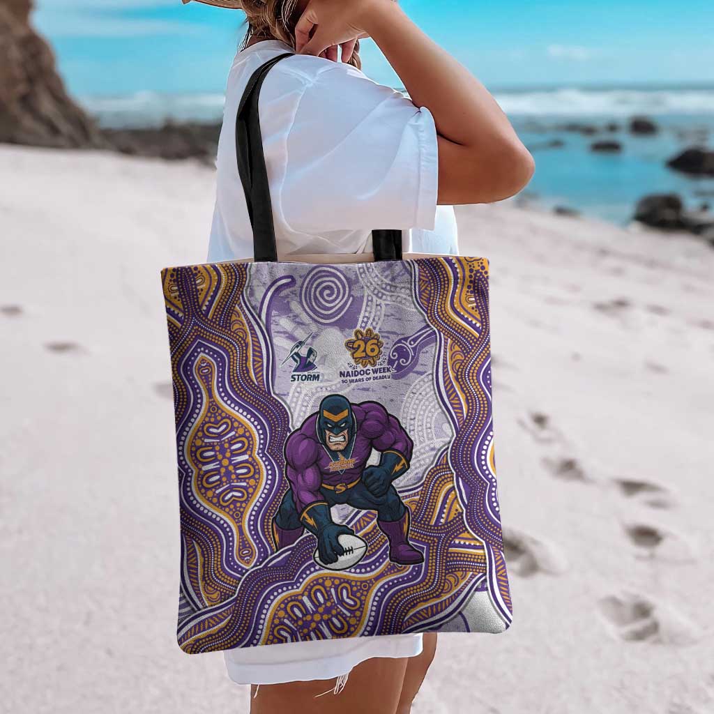 Melbourne Storm NAIDOC Week 2026 Tote Bag First Nations of Australia Aboriginal Mascot Rugby