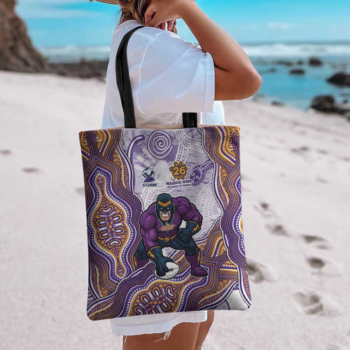 Melbourne Storm NAIDOC Week 2026 Tote Bag First Nations of Australia Aboriginal Mascot Rugby