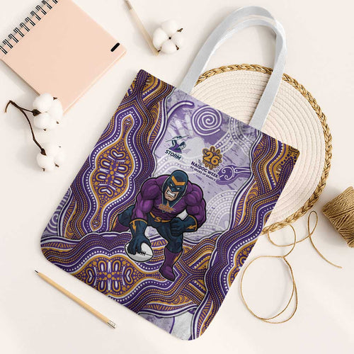Melbourne Storm NAIDOC Week 2026 Tote Bag First Nations of Australia Aboriginal Mascot Rugby