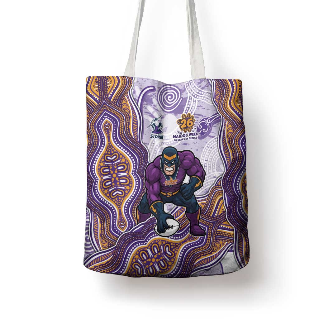 Melbourne Storm NAIDOC Week 2026 Tote Bag First Nations of Australia Aboriginal Mascot Rugby