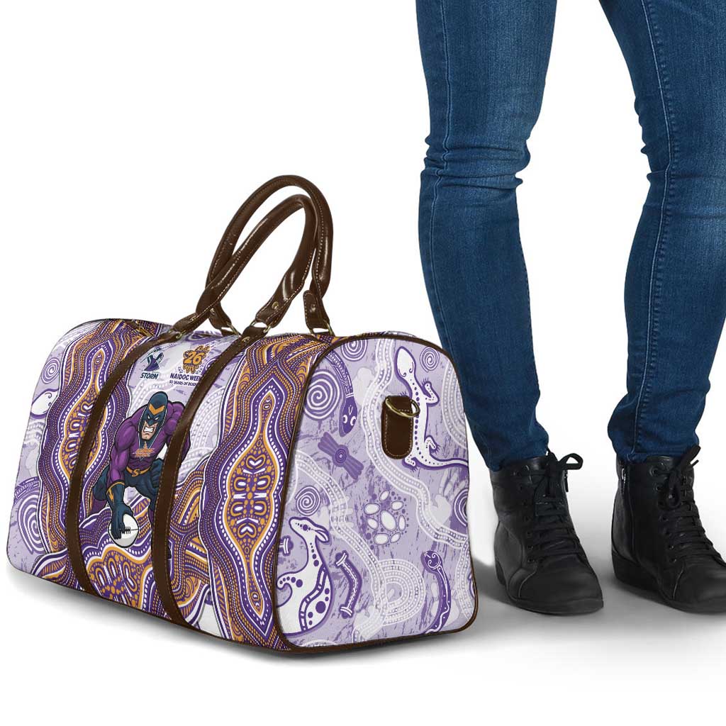 Melbourne Storm NAIDOC Week 2026 Travel Bag First Nations of Australia Aboriginal Mascot Rugby