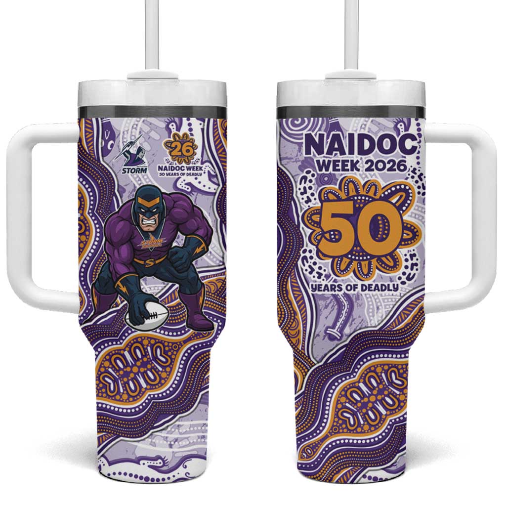 Melbourne Storm NAIDOC Week 2026 Tumbler With Handle First Nations of Australia Aboriginal Mascot Rugby